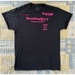 007 "Rob Milly" Black HoodFavBoyz Custom Short Sleeve Men's Tee XL